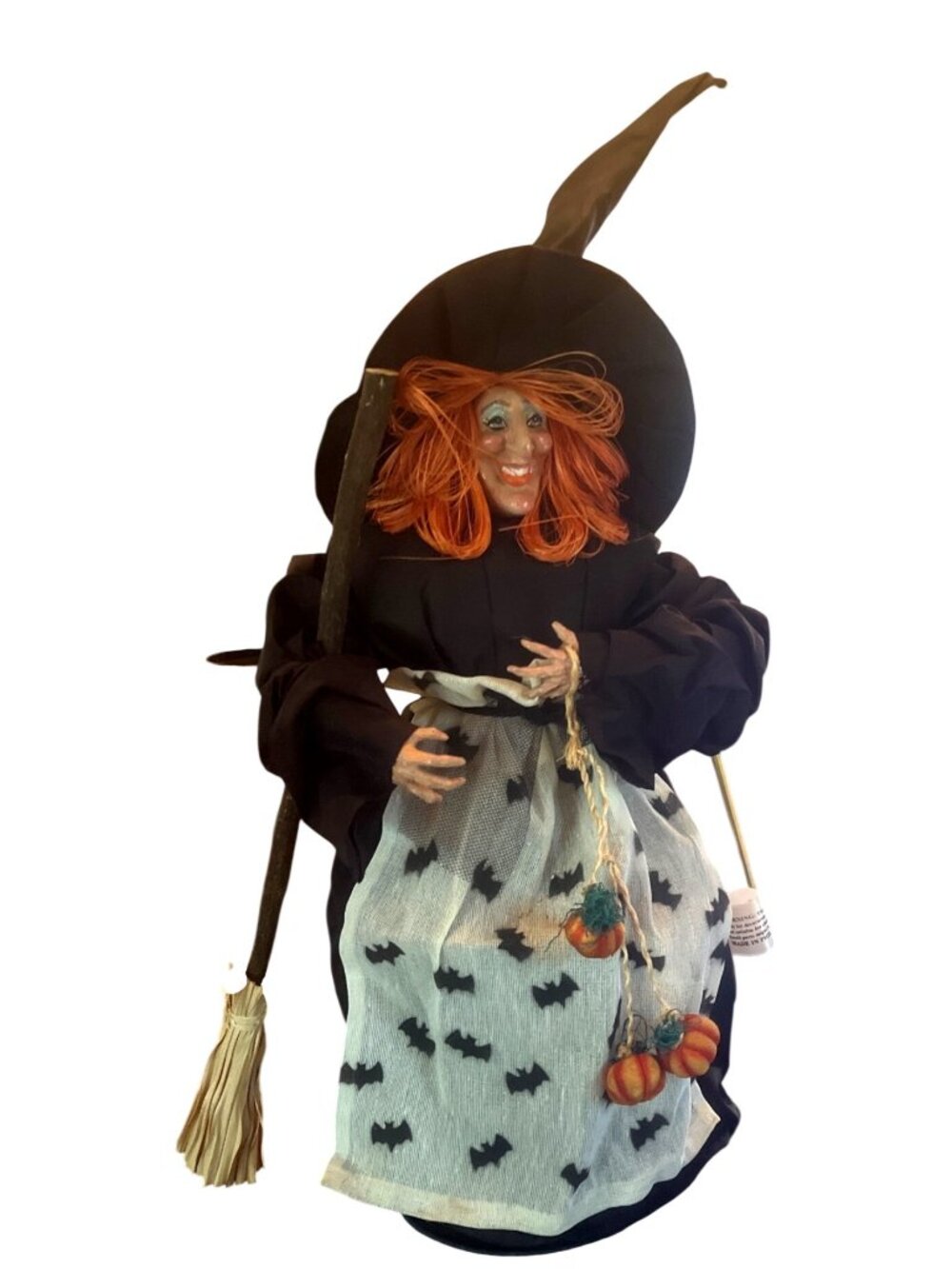 VTG Halloween Kitchen Witch Figurine Taka Philippine Folk Art Paper Mache 20" Ta